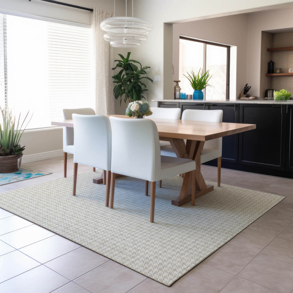 Indoor/Outdoor Hinton HN1 Linen Machine Washable 3' x 5' Rug