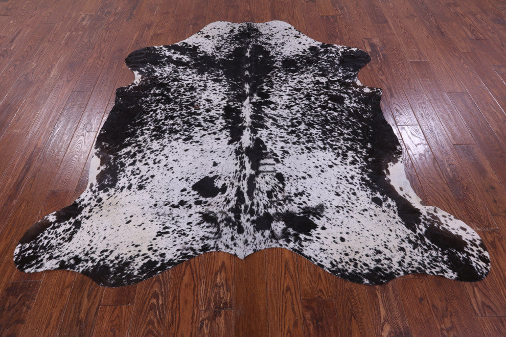 Salt and Pepper Natural Cowhide Rug 6' 6" X 6' 5" C2337