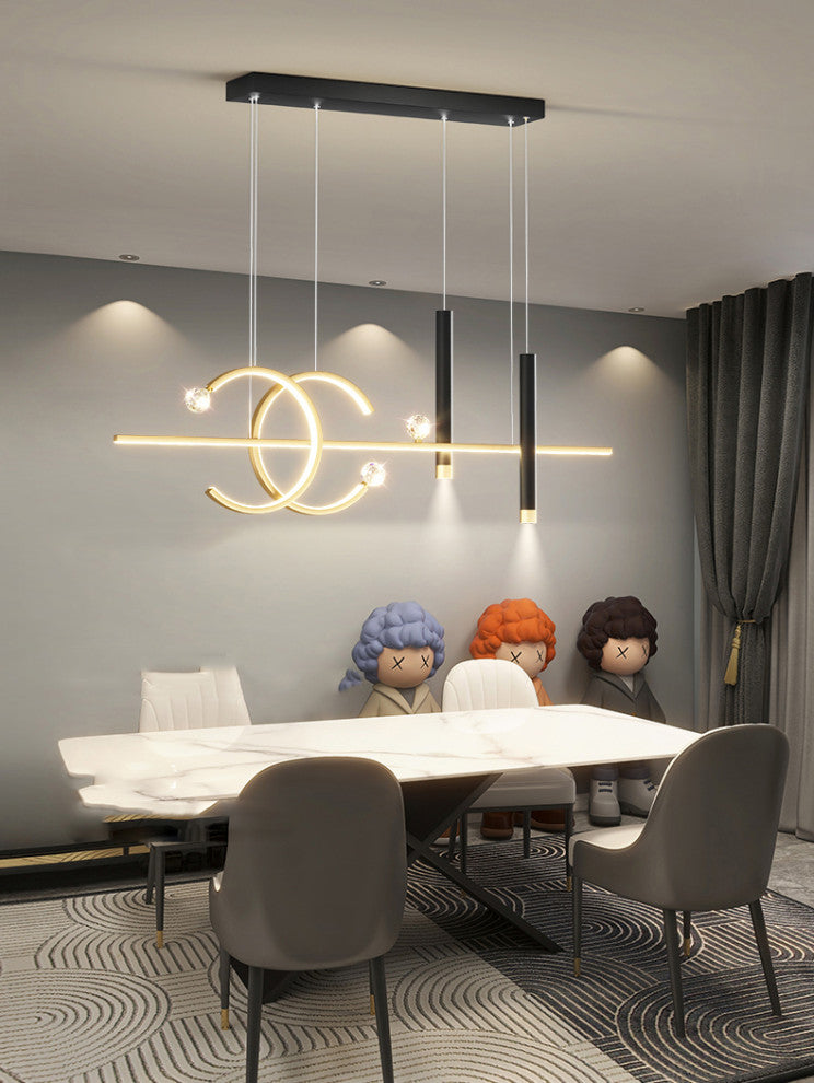 Andermatt | Pendant Light in a Nordic style for Dining Room, Golden, Warm Light