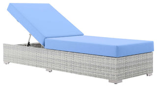 Convene Outdoor Patio Chaise Light Gray Light Blue