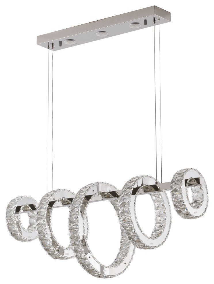 LED Crystal Ring Chandelier