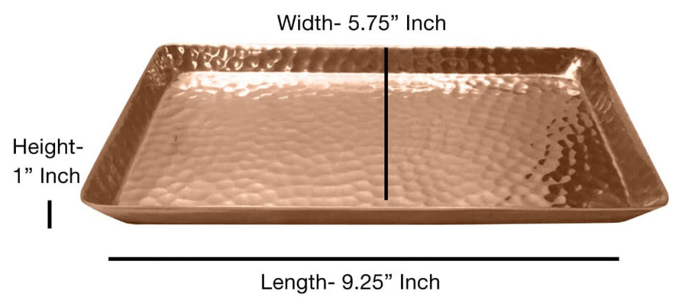 nu steel Copper Hammered Vanity Tray