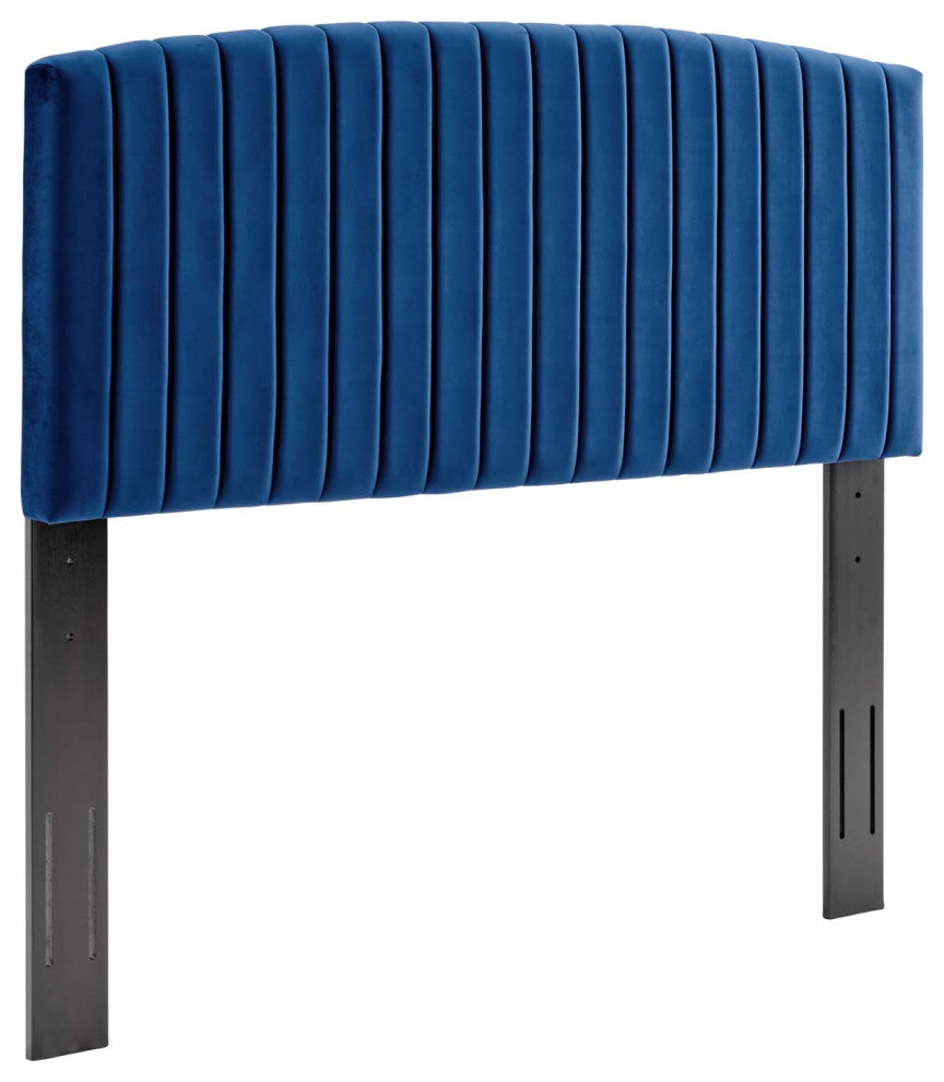 Rebecca Performance Velvet Full / Queen Headboard - Navy