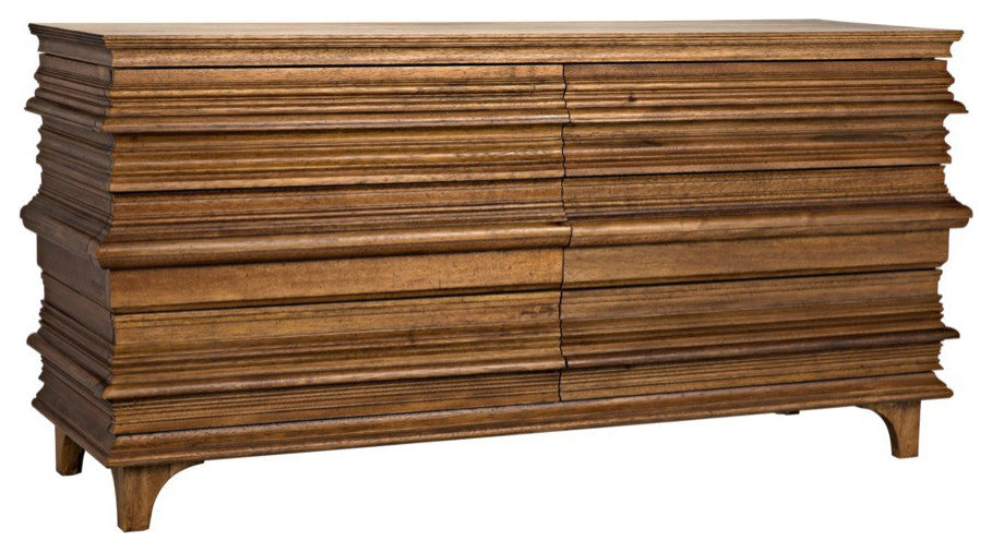 Noir Furniture, Bernard 6-Drawer Dresser, Dark Walnut