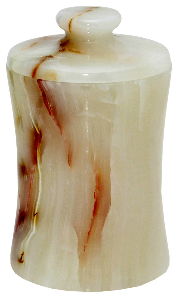Vinca Collection Light Green Onyx 3" x 5" Cannister