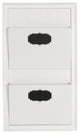 Walcott Wood Wall Organizer With Two Pockets, 11.5x20, White