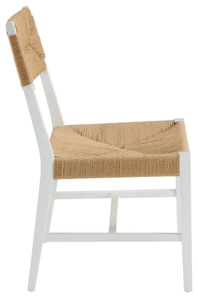 Bodie Wood Dining Chair, White Natural