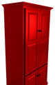 Double Wide Kitchen Pantry Cabinet, Persimmon Red