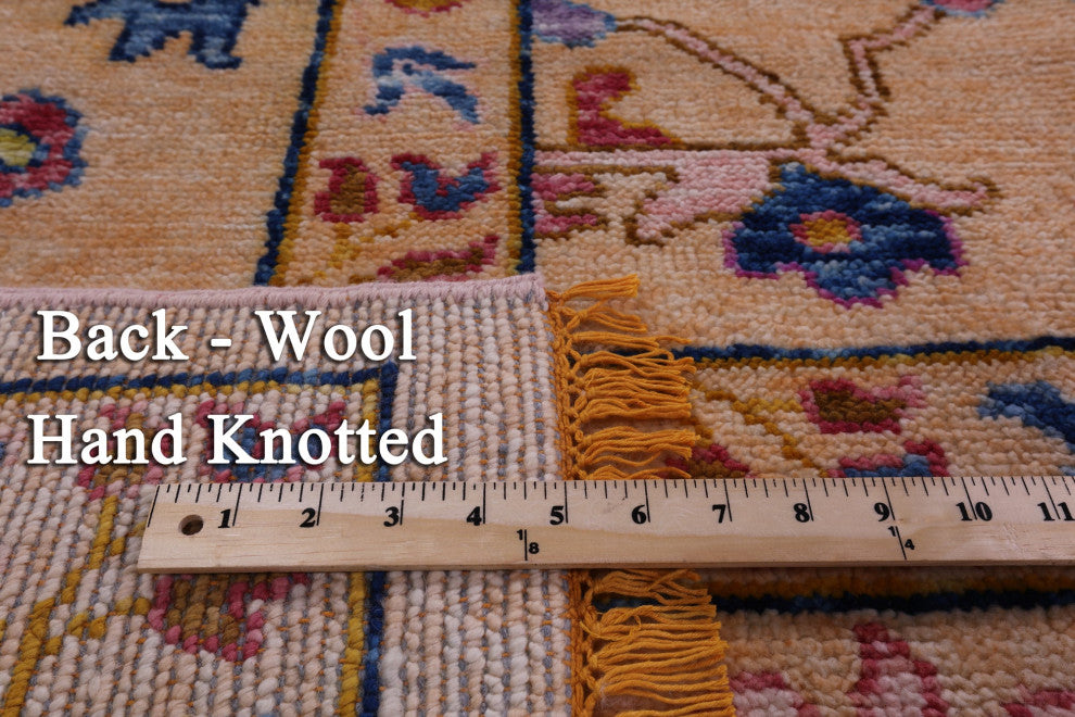 Turkish Oushak Handmade Wool Rug 9' 11" X 14' 2" - Q16109
