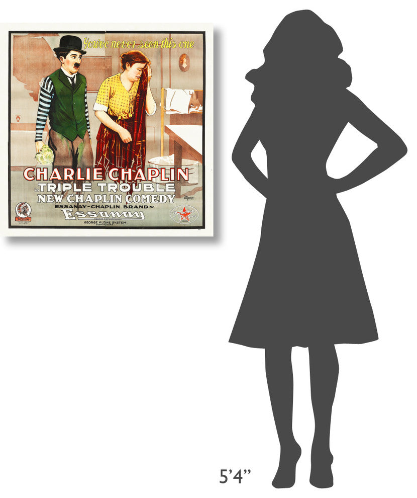 Charlie Chaplin, Triple Trouble, 1918, 30x30