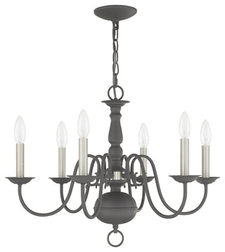 Livex Lighting Scandinavian Gray 6-Light Chandelier