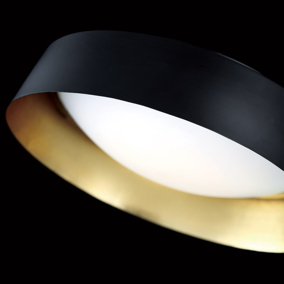 Gilt 18" LED Flush Mount 3000K, Gold Leaf