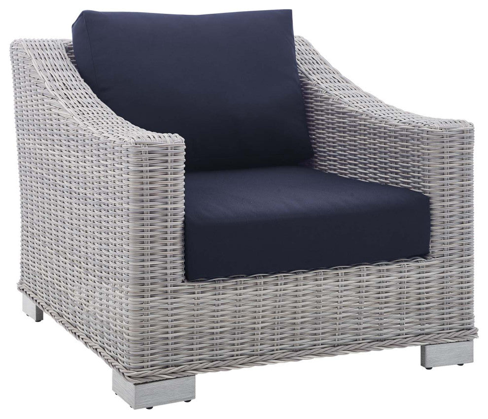 Conway Sunbrella Outdoor Patio Wicker Rattan Armchair