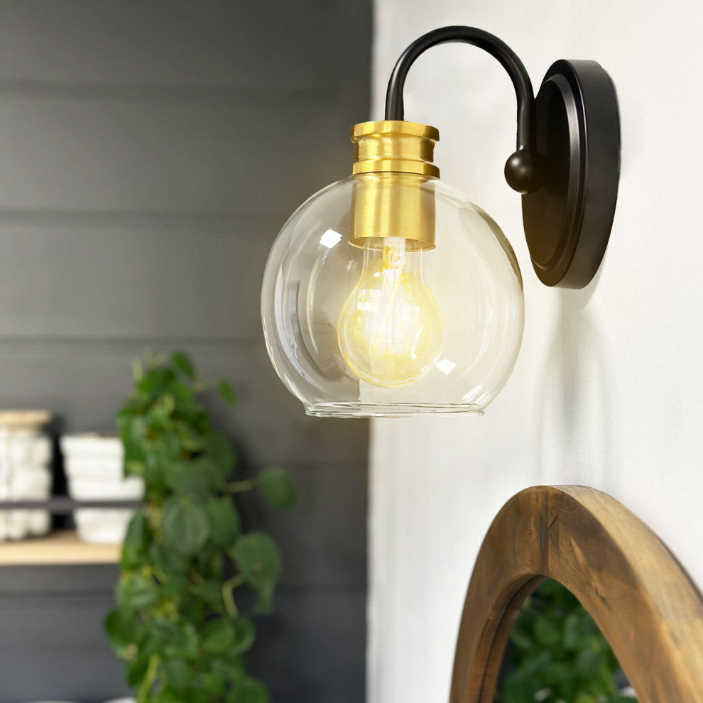 1-Light Vanity Sconce Lighting for On the Wall and Over the Mirror