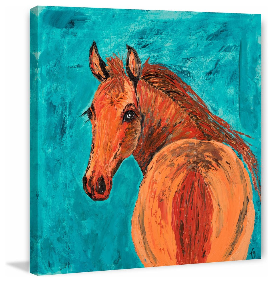 "Rusty Bai" Painting Print on Wrapped Canvas, 24"x24"