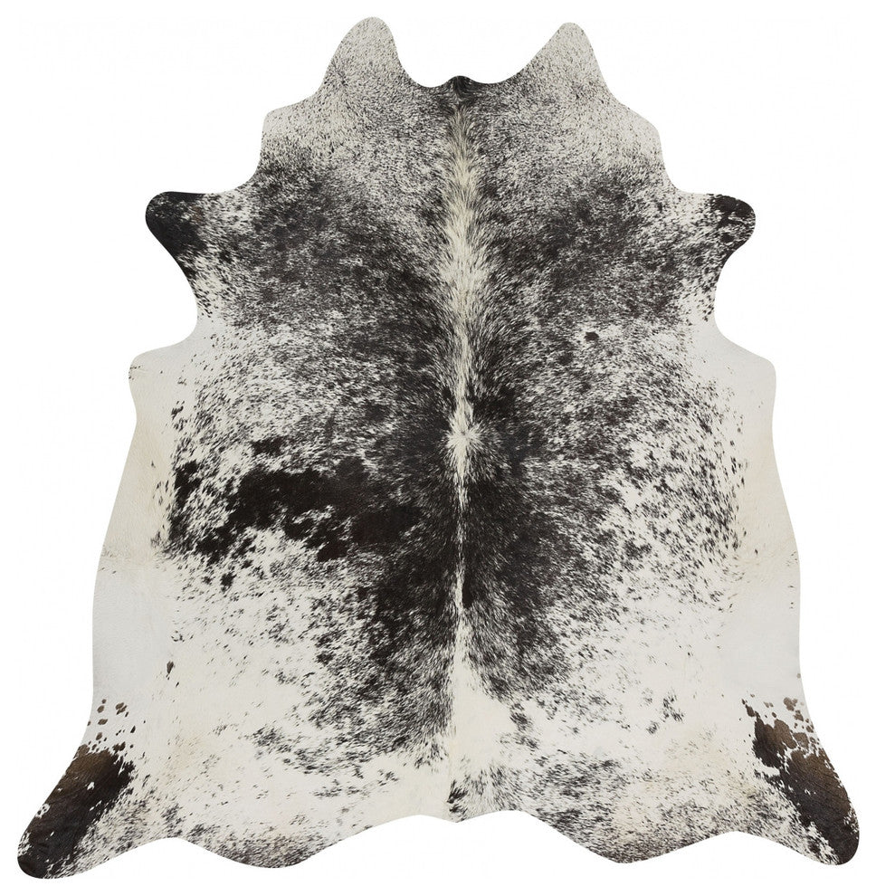 Black Salt and Pepper Cowhide Rug