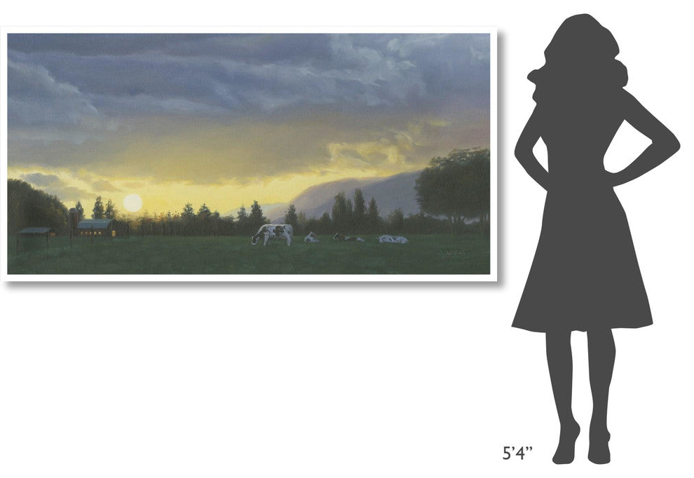 "Farm Life II" Digital Paper Print by James Wiens, 74"x38"