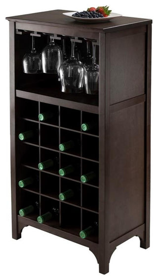 Ancona Modular Wine Cabinet With Glass Rack And 20-Bottle
