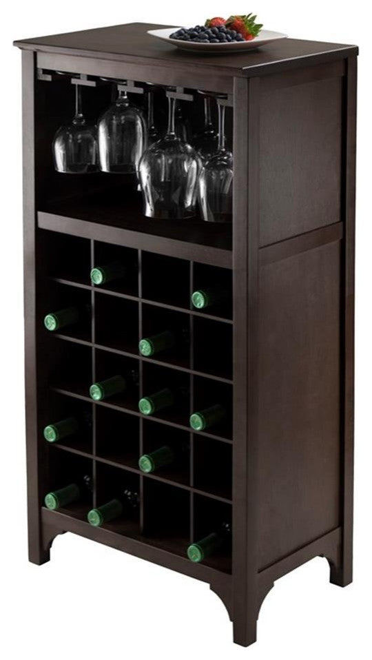 Ancona Modular Wine Cabinet With Glass Rack And 20-Bottle
