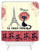 Belle13 Le Chat Noir Shower Curtain