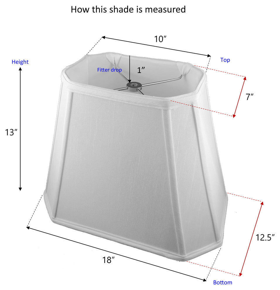 Milton Rectangle Lampshade, 18"x10"x13"