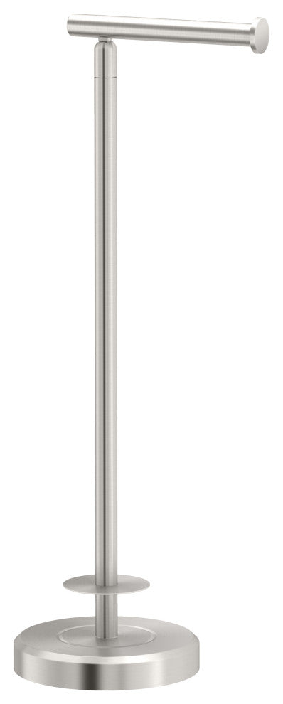 Latitude II Freestanding Toilet Paper Holder, Satin Nickel, Storage