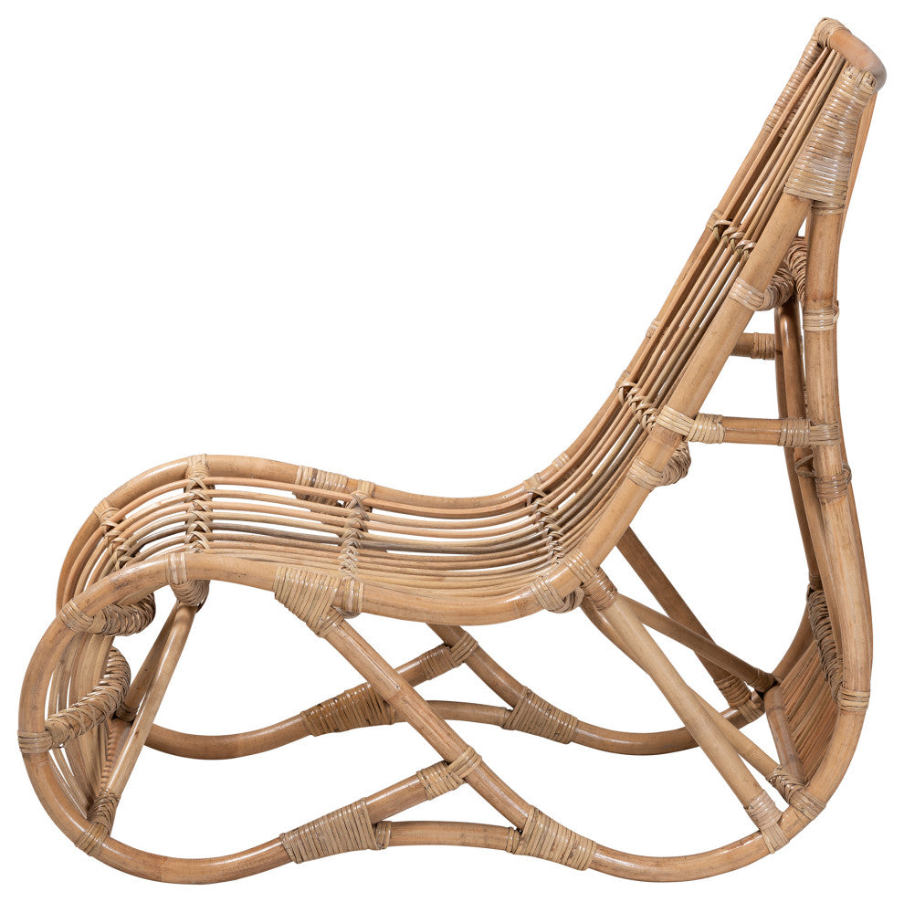 Malene Natural Rattan Lounge Chair