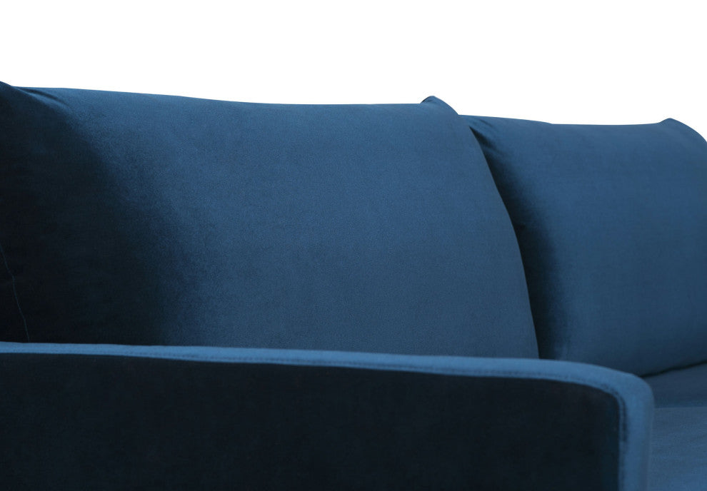 Anders Midnight Blue Fabric Triple Seat Sofa, HGSC376