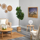 5.5' Fiddle Leaf Fig Artificial Tree, Handmade Natural Jute Planter With Tassels