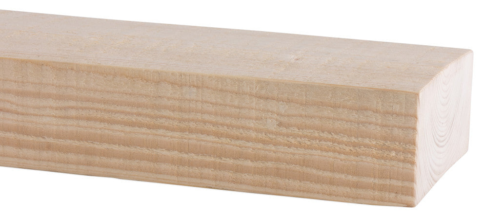 Solid Timber Floating Mantel Shelf, Unfinished, 48"