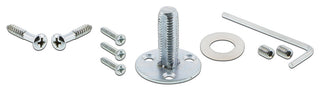 Single Deco Plate With Brown Porcelain Knob, Bright Chrome