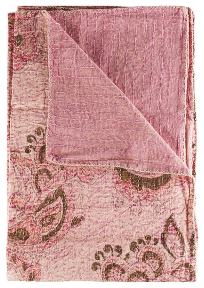 HomeRoots 50" x 70" Multi colored Eclectic Bohemian Traditional Throw Blankets