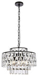 Elegant Lighting Mila 5-Light Pendant Black