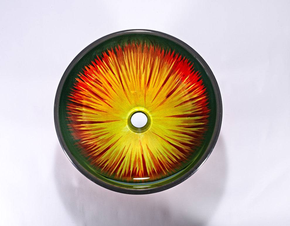 Eclectic Style Glass Vessel Sink