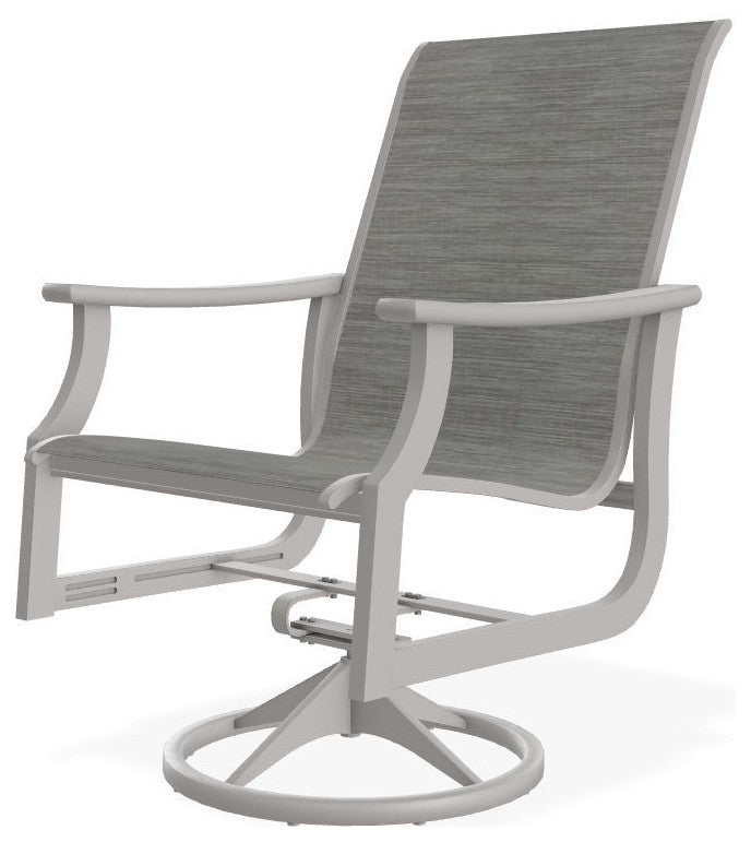 St. Catherine Sling Outdoor Swivel Rocker, Sicily/Warm Gray