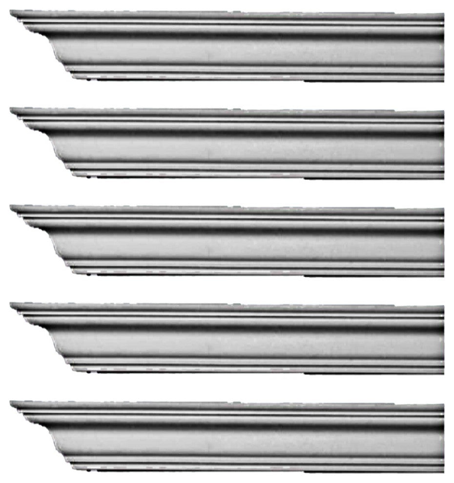 Cornice White Urethane Bellington Simple Design 5 Pieces Totaling 480" Length