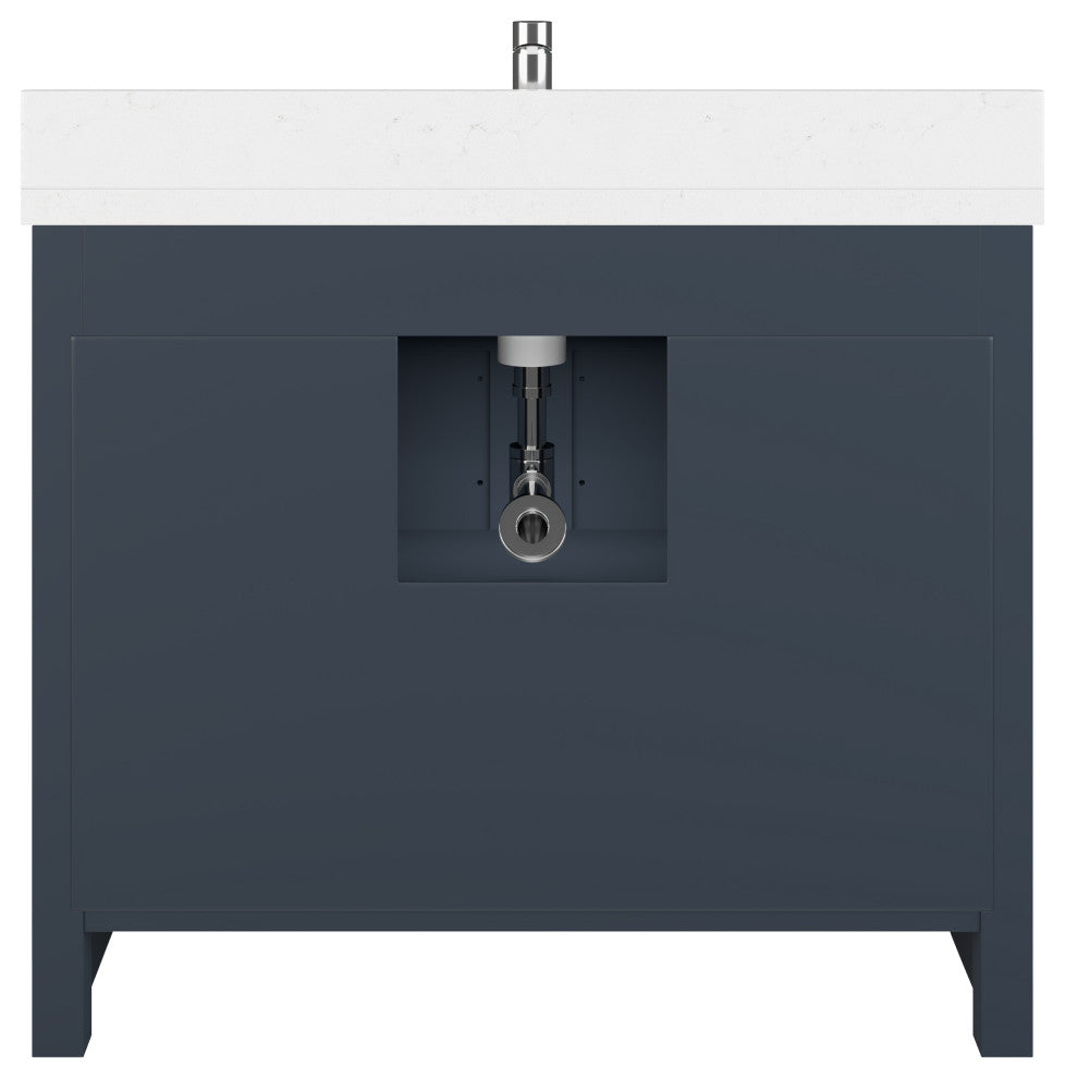 Calais 42" Bathroom Vanity, Pepper Gray