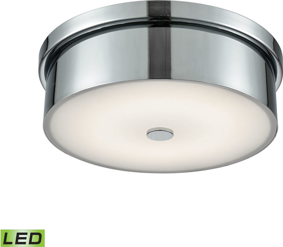 ELK LIGHTING Towne Round LED Flushmount, Chrome, Small