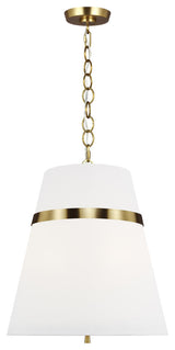 3-Light Large Pendant, Burnished Brass