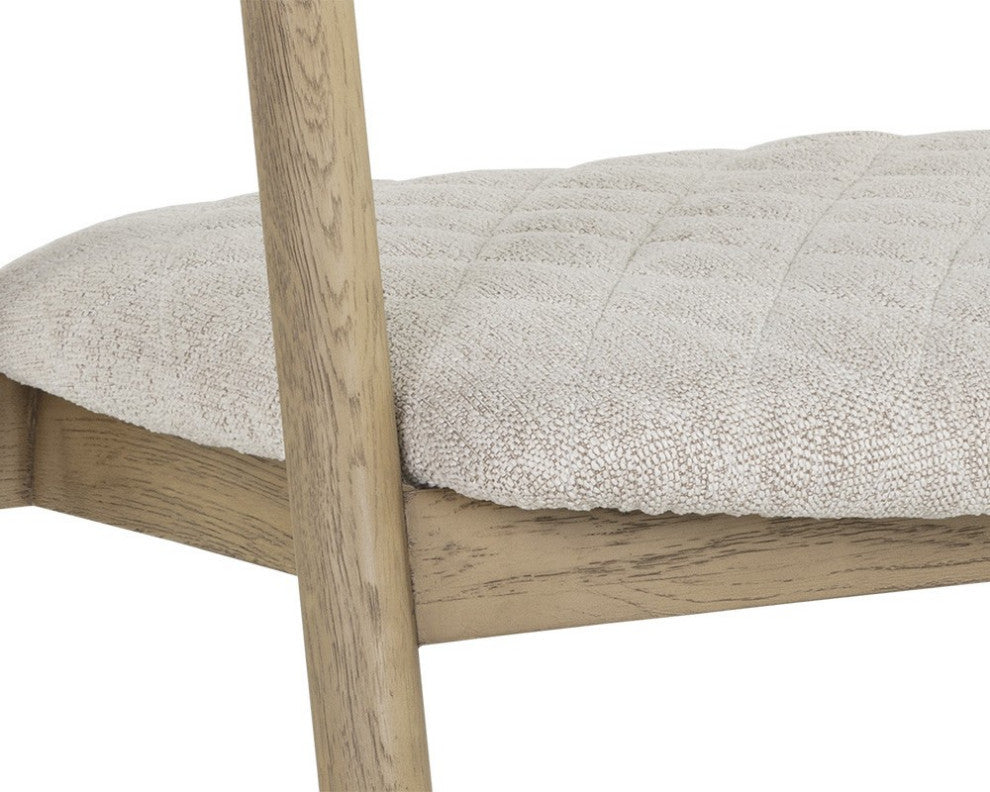 Jeremy Dining Armchair, Weathered Oak, Dove Cream