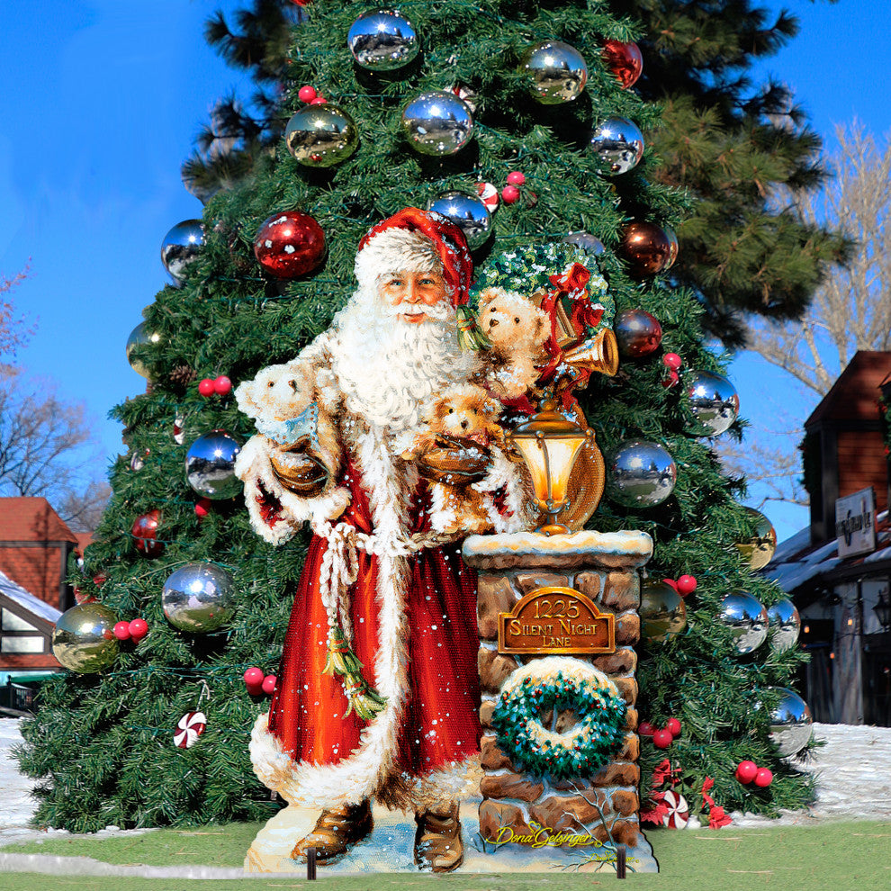 Silent Night Santa Outdoor Decor