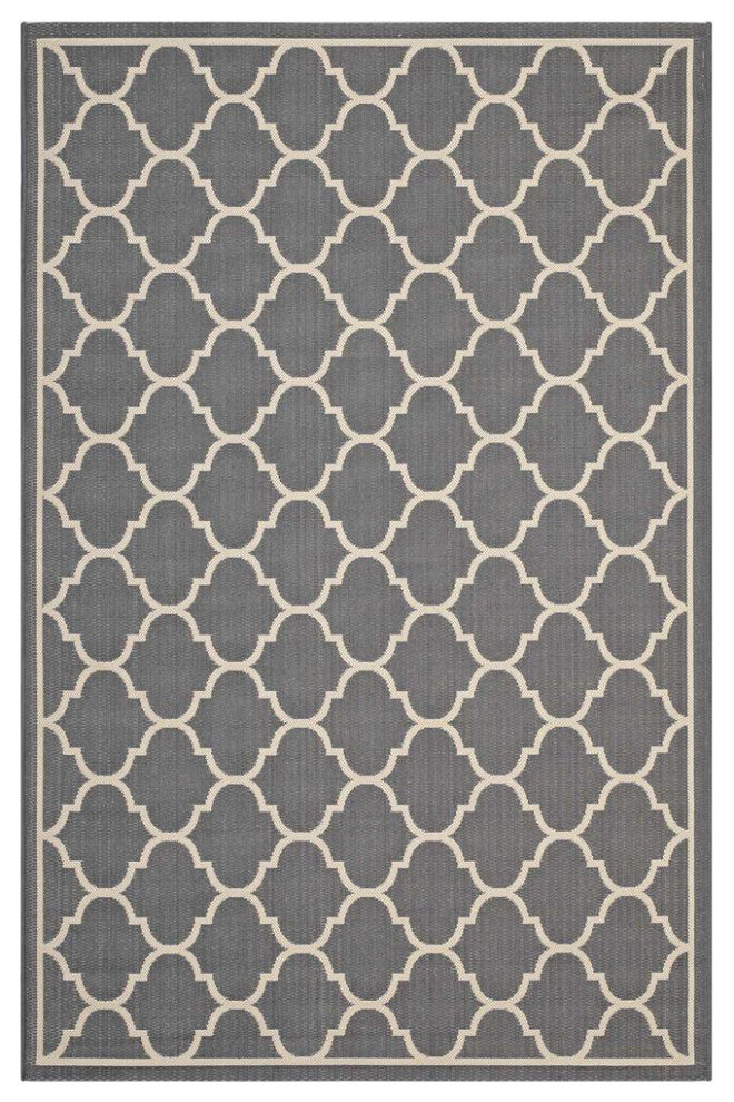 Avena Moroccan Quatrefoil Trellis 8x10 Indoor and Outdoor Area Rug
