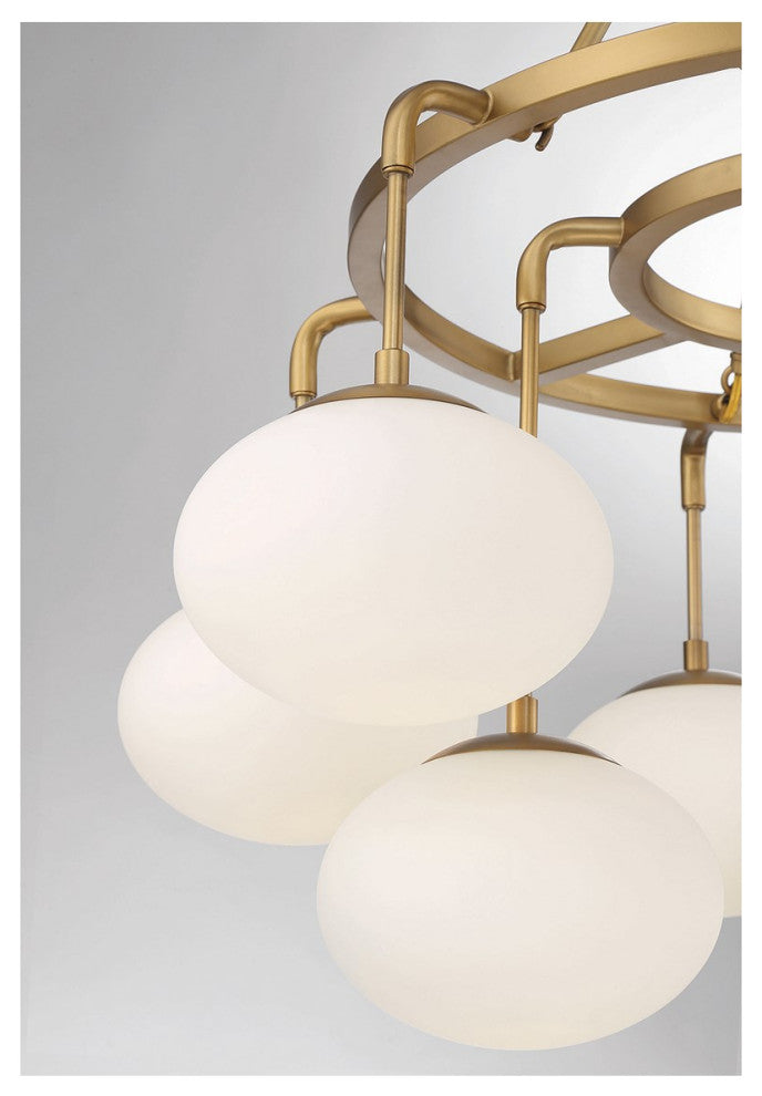 Savoy House Meridian 9-Light Chandelier M10098NB, Natural Brass