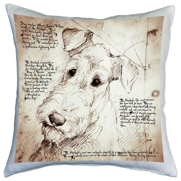Leonardo's Dogs Airedale Terrier Dog Pillow