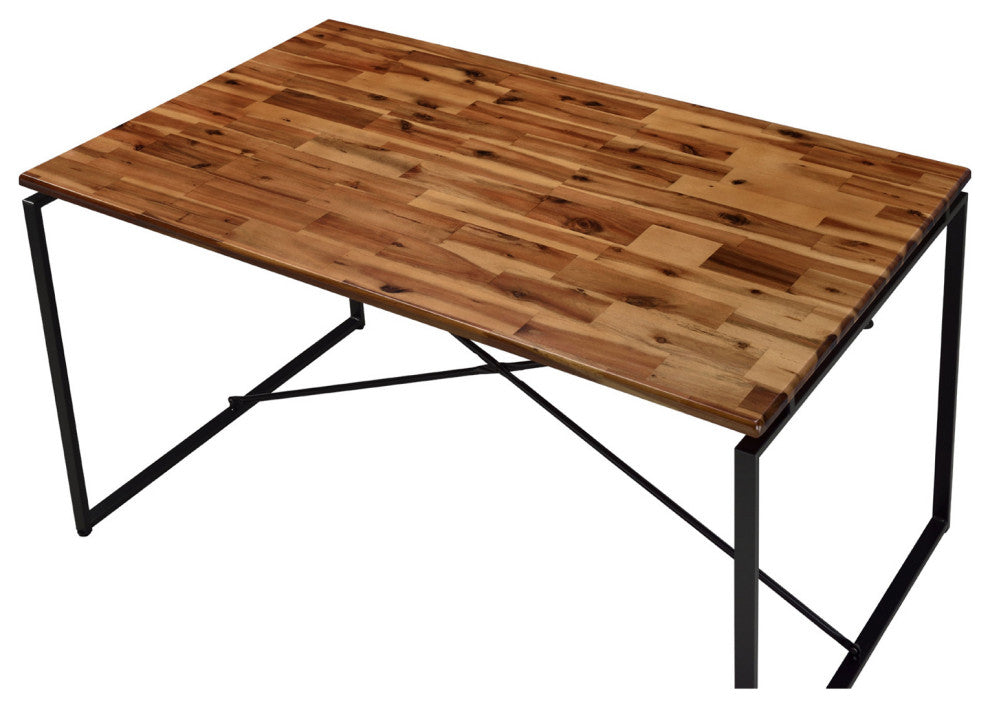 Rectangular Dining Table, Oak/Black Finish