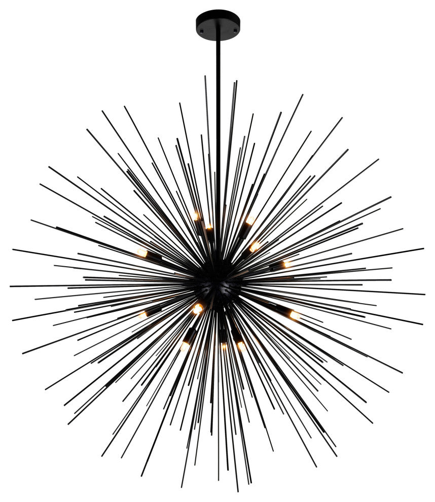 Savannah 14 Light Chandelier With Black Finish
