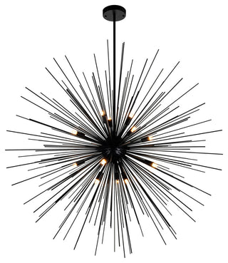 Savannah 14 Light Chandelier With Black Finish