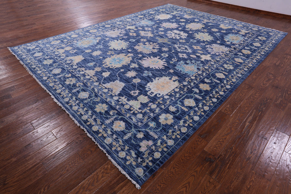 10' 4" X 13' 11" Handmade Turkish Oushak Wool Rug - Q13370