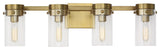Garrett 4-Light Vanity, Burnished Brass