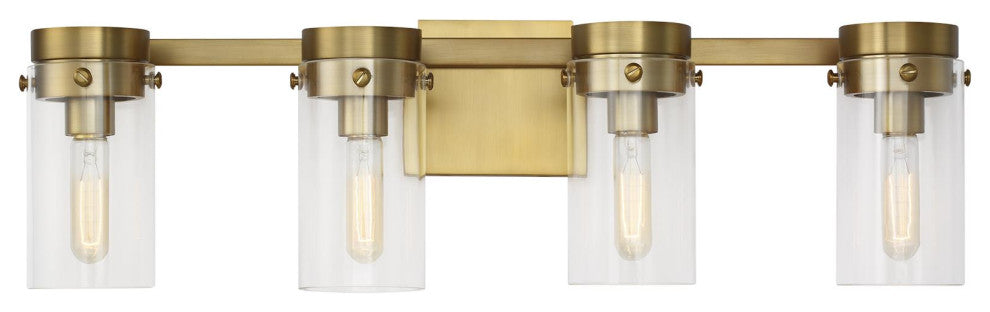 Garrett 4-Light Vanity, Burnished Brass